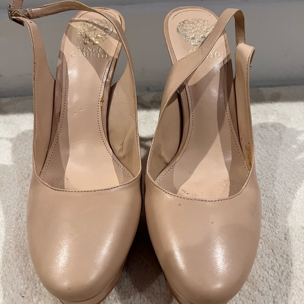 VINCE CAMUTO SLING BACK HIGH HEELS PLATFORMS
